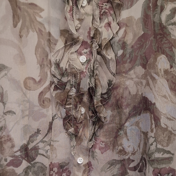 Ralph Lauren Floral Silk Blouse - Picture 3 of 6